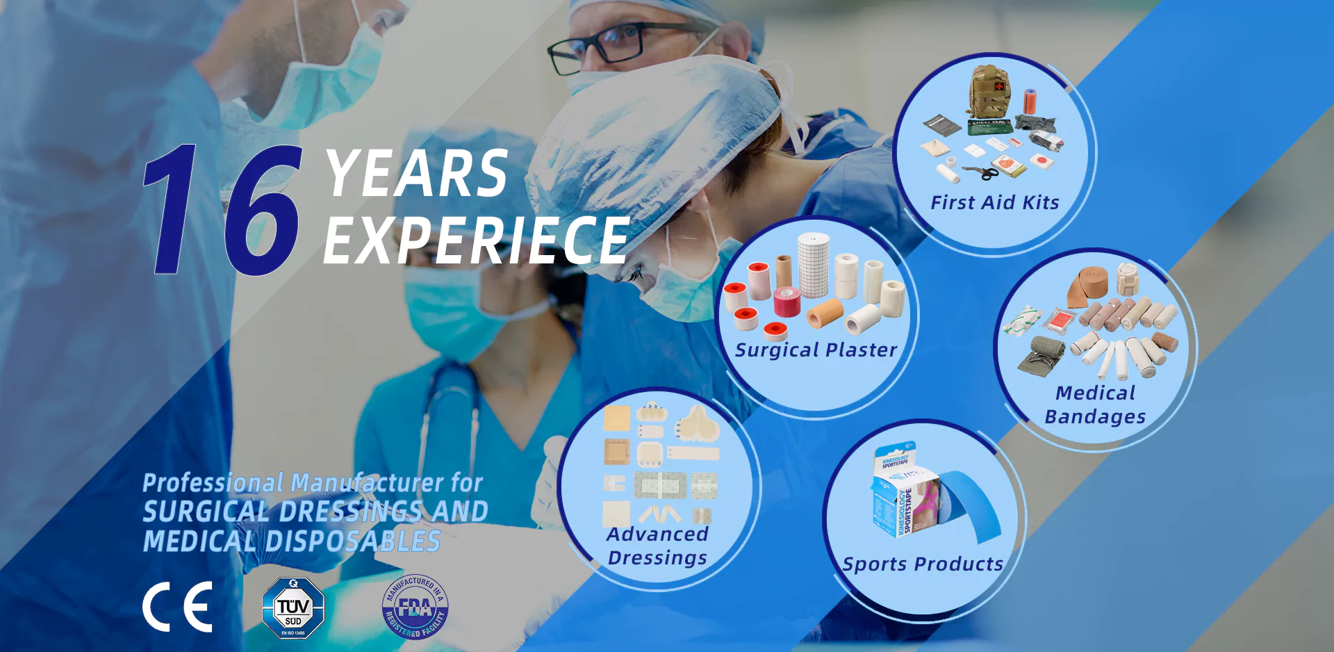 Professional disposable medical supplies manufacturer with 15 years of experience
