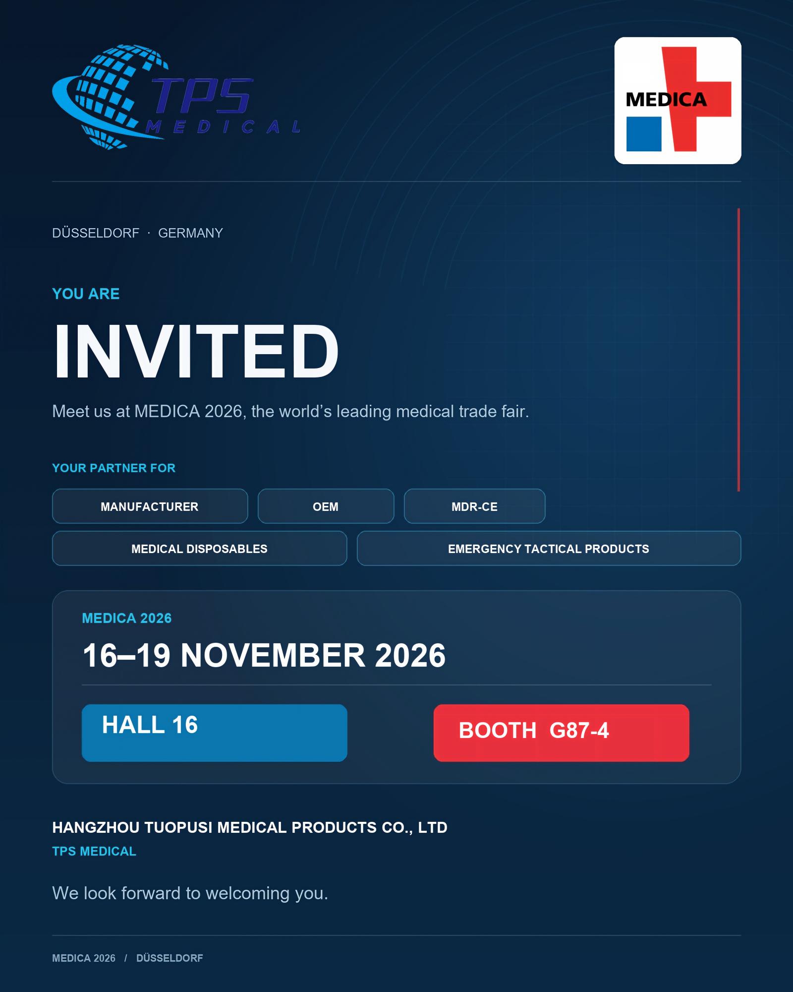 Meet TPS MEDICAL at MEDICA 2026